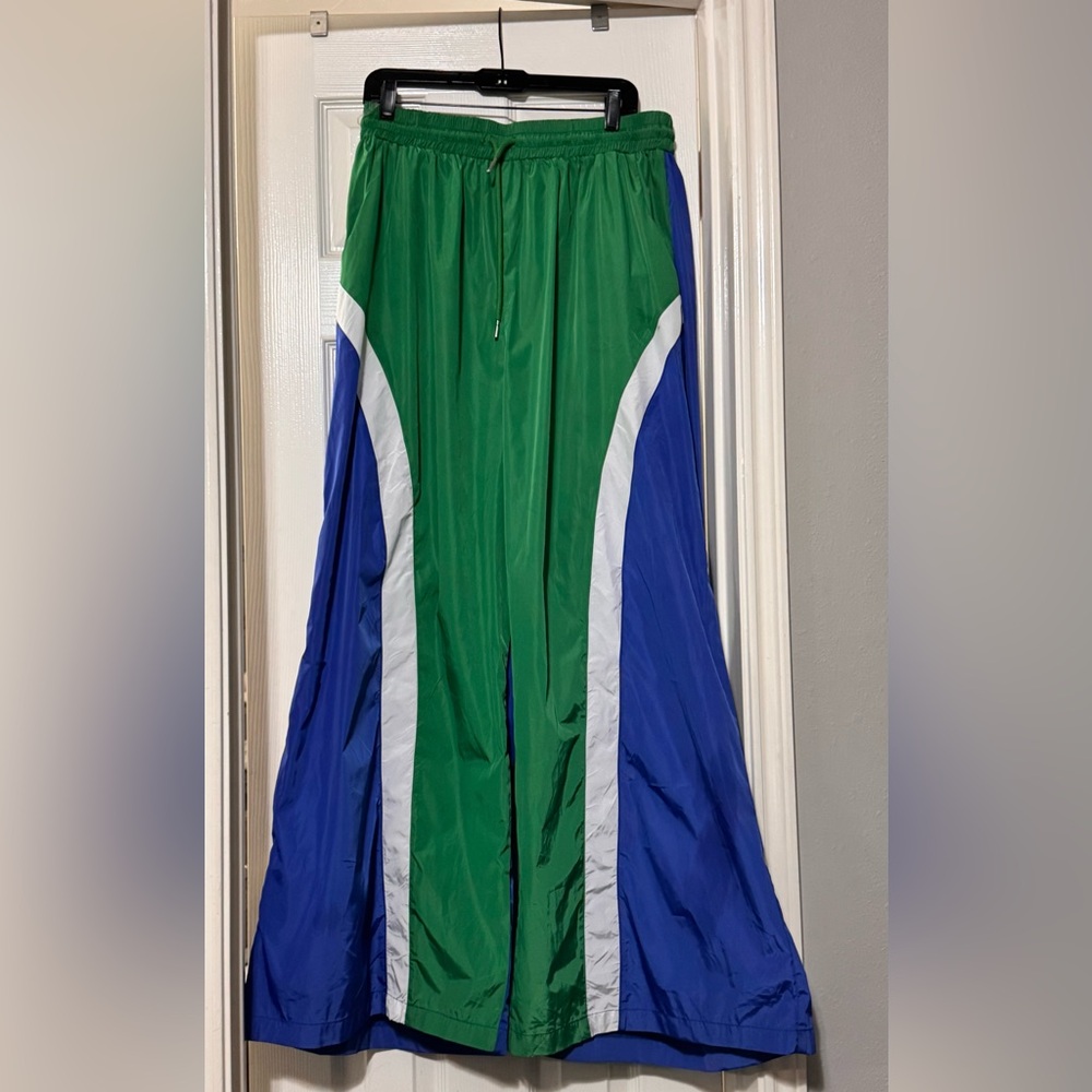 Green and Blue Track Pants